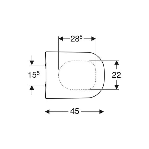 Geberit Smyle Square Soft Close Toilet Seat & Cover White 500.233.01.1