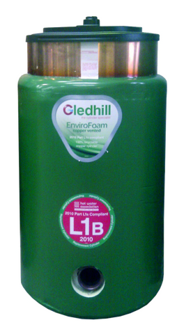 Gledhill BDCOM08 Direct Vented Hot Water Copper Combination Tank, 210/40 Litre