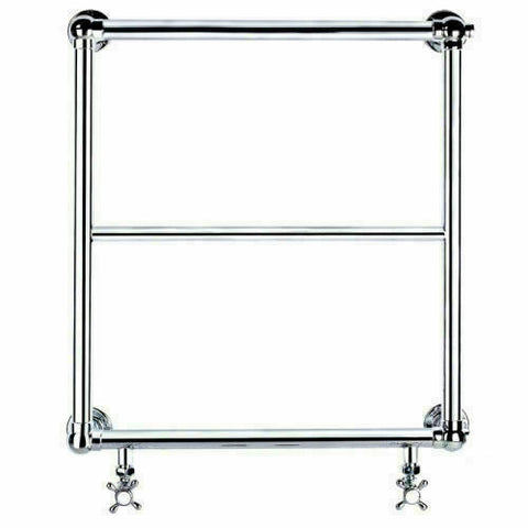 Burcombe 600 x 686mm Ball Jointed Heated Bathroom Towel Rail Chrome RRP £146
