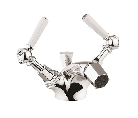Crosswater Waldorf White Lever Bidet Monobloc Mixer Tap WF210DPC_LV+