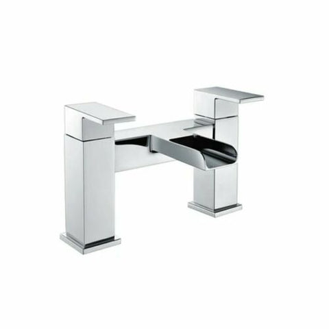 Deva Sparkle MK2 Deck Mounted Waterfall Bath Filler Tap Dual Handle - Chrome