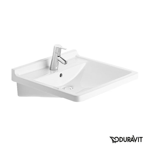 Duravit Starck3 030960 Wash Basin / Sink 600mm Wall Mount Mono Tap Mounting