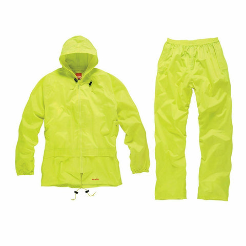 Scruffs Waterproof Rain Suit Yellow X Large Jacket and Over Trousers T54556