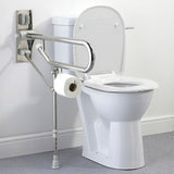 AKW Hinged Fold-Up Double Hairpin Rail with Adjustable Leg 32mm Stainless Steel