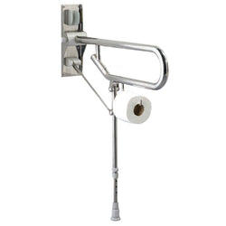 AKW Hinged Fold-Up Double Hairpin Rail with Adjustable Leg 32mm Stainless Steel