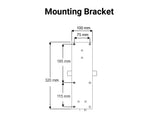 AKW Hinged Fold-Up Double Hairpin Rail with Adjustable Leg 32mm Stainless Steel