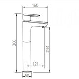 Francis Pegler Andreu Tall Mono Basin Mixer Chrome - 922011 - Cheapest In The UK