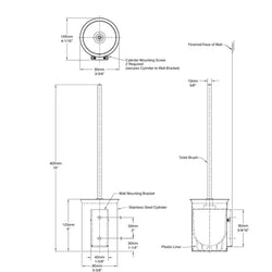 Bobrick Wall-Mounted Toilet Brush Holder B-544