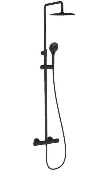 Francis Pegler Barcino Extendable Twin Head Thermostatic Shower - Matt Black