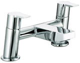 Bristan Pisa Modern Bath Filler Double Lever Tap Luxurious Chrome Deck Mounted