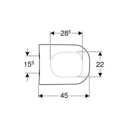 Geberit Smyle Square Soft Close Toilet Seat & Cover White 500.233.01.1