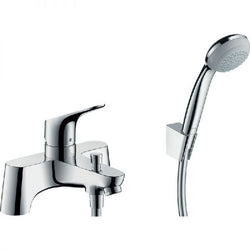 Hansgrohe Focus 2-Hole Rim-Mounted Manual Single Lever Bath Shower Mixer
