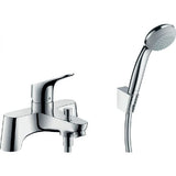 Hansgrohe Focus 2-Hole Rim-Mounted Manual Single Lever Bath Shower Mixer