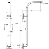 Ideal Standard Archimodule Shower System A1530AA Without Hand Shower, chrome