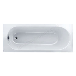 Twyford OPAL 1700 x 700mm Rectangular Bath - No Grips - 0 Tap holes - White
