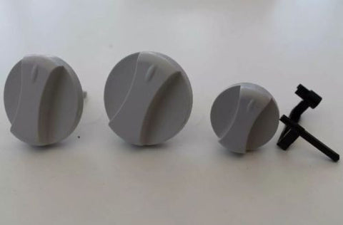 complete Set á 3 Piece Vaillant Button gray 114288 for APC, VC/W BW Classic
