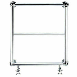 Burcombe 600 x 686mm Ball Jointed Heated Bathroom Towel Rail Chrome RRP £146