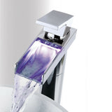 Crosswater Water Square Lights Bath Filler Mono Tap with Lights WSX310DC