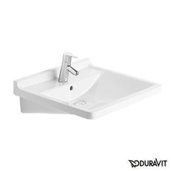 Duravit Starck3 030960 Wash Basin / Sink 600mm Wall Mount Mono Tap Mounting