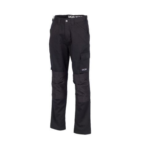 JCB Essential Cargo Work Trousers Black Size 36" Waist Men's Trade Hardwearing