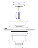 McAlpine Stainless Steel Spring Loaded Basket Strainer Waste 113mm / 1.5" Outlet