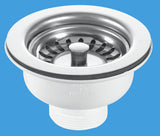 McAlpine Stainless Steel Spring Loaded Basket Strainer Waste 113mm / 1.5" Outlet