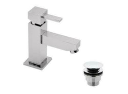 VADO TE SMOOTH BODIED MINI BASIN MIXER WITH CLIC-CLAC WASTE TE-100M/CC-C/P