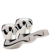 Tre Mercati Chrome Special Economy Pair Basin Taps with Italy style Metal heads