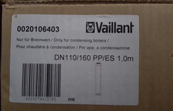 Vaillant Commercial Flue 110 / 160mm Extension 1 meter 0020106403 110 PP 160 SS