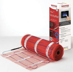Warmup Electric Underfloor Heating Sticky Mat Kit Red Floor Cable 375W/m2 -2.5m2