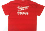 Milwaukee T-shirt Size M Red Mens Top Yamaha Racing Team Logo Design Medium