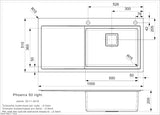 Reginox Phoenix 50 Right (LHD) Single Bowl / Single Drainer Kitchen Sink